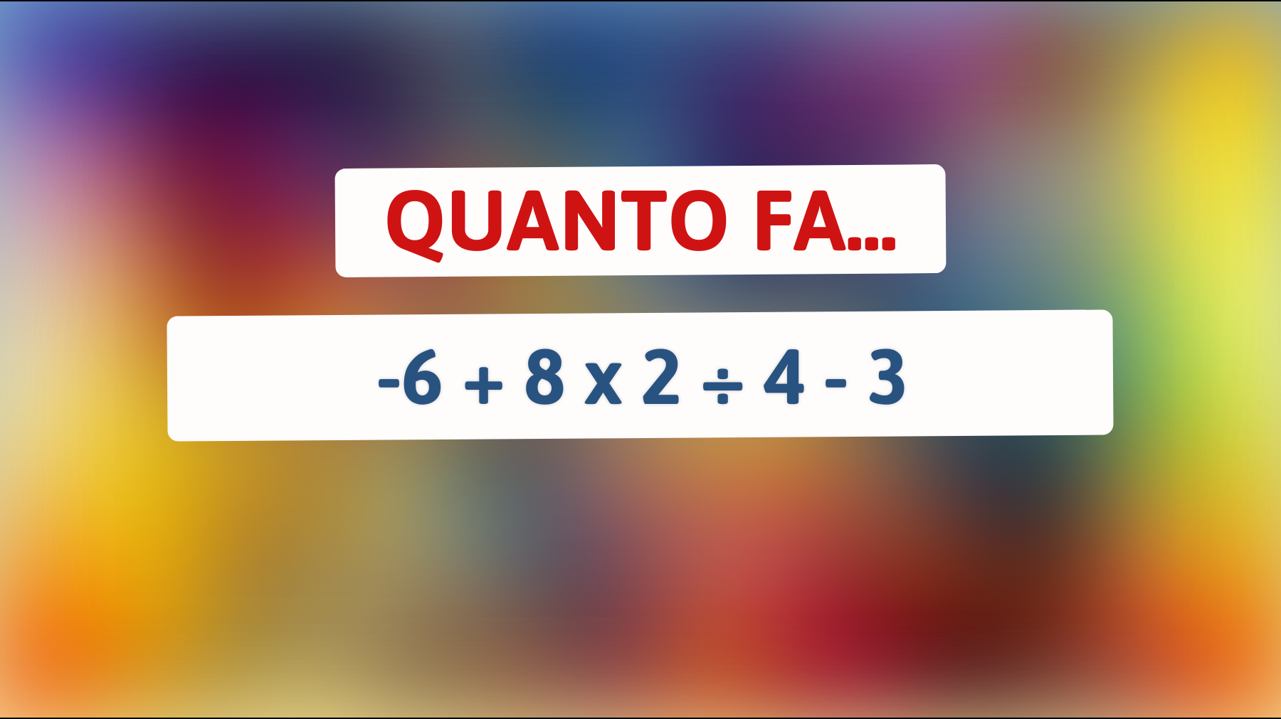 Hai la mente adatta per risolvere questo rompicapo matematico? Solo il 1% trova la soluzione!"